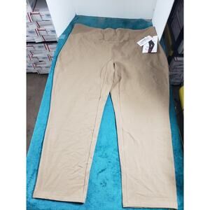 Women with Control Pants Size 4XL 4XT Womens Beige Stretch Pull on Straight NWT
